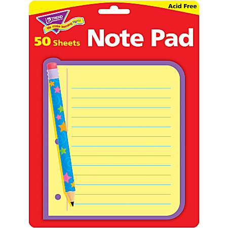 Trend® Note Pad, 5" x 5", Note Paper, Unruled, 25 Sheets