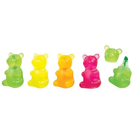 Saxon Imports Scented Gummy Highlighters, Chisel Tip, Assorted Colors, Pack Of 4 Highlighters