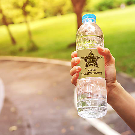 Custom Printed 1 2 or 3 Color Water Bottle Labels Rectangle 2 ...