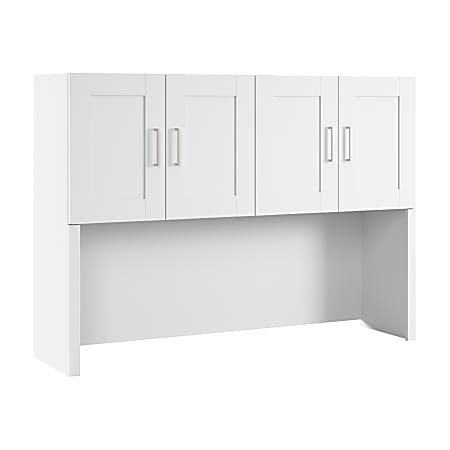 Bush Business Furniture Hampton Heights 60"W Hutch, White, Standard Delivery