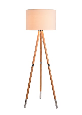 Tripod floor lamp cream shade best sale