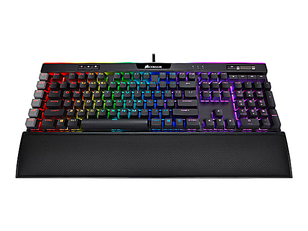 Corsair K95 RGB Platinum XT Mechanical Gaming Keyboard - Cherry MX Speed - Cable Connectivity - USB 2.0 Type A Interface - English US - PC, Mac, Windows, Mac OS - Mechanical Keyswitch - Black