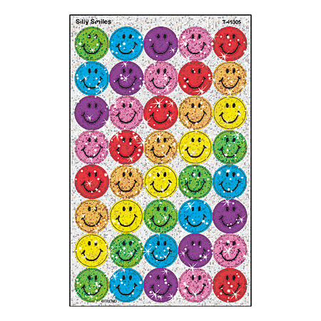 TREND superSpots® Sparkle Stickers, Silly Smiles, Pack Of 160