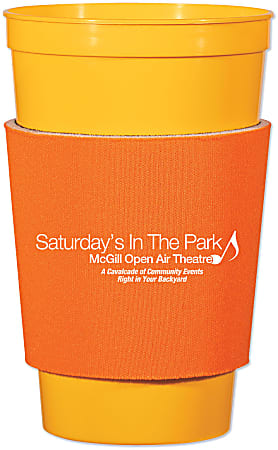 Canvas Coffee Cup Sleeve w/Handle - MK131 - IdeaStage Promotional