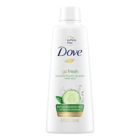 Dove Body Wash, Cucumber Scent, 3 Oz