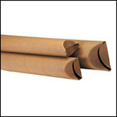 Office Depot® Brand Kraft Crimped-End Mailing Tubes, 4" x 30", Pack Of 15