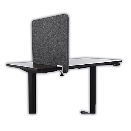 Lumeah Desk Divider Sound-Reducing Office Partition Privacy Panel, 22"H x 23-1/2"W x 1"D, Ash