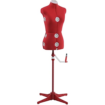Singer Adjustable Female Dress Form SmallMedium Red - Office Depot