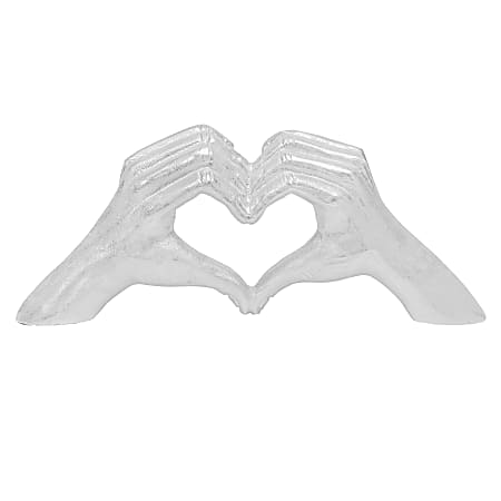 Anji Mountain Large Cast Hand, 2"H x 12-1/2&rdquo;W x 2&rdquo;D, Silver