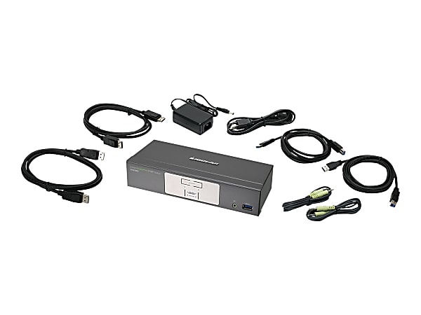 IOGEAR 2-Port DisplayPort KVMP Switch with USB 3.0 Hub (TAA Compliant) - 2 Computer(s) - 1 Local User(s) - GCS1902