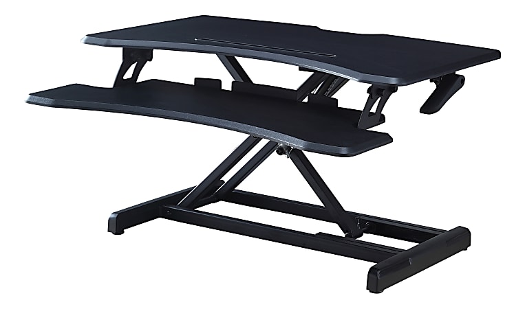 Lorell® X-Type Slim Desk Riser, 16-1/2"H x 31-1/2"W