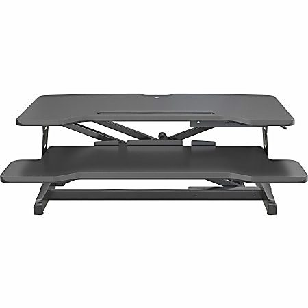 Lorell X Type Slim Desk Riser 16 12 H x 31 12 W x 20 D Black - Office Depot