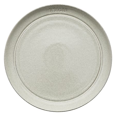 Staub Ceramic Dinnerware 4-Piece Salad Plate Set, 9", White Truffle