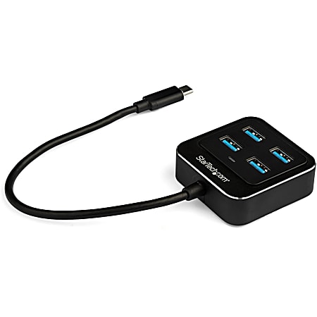 StarTech.com 4-Port USB-C Hub - USB C to USB 3.1 Gen 2 Hub - 10Gbps - Bus Powered - USB Type C Hub 4x US - HB31C4AB
