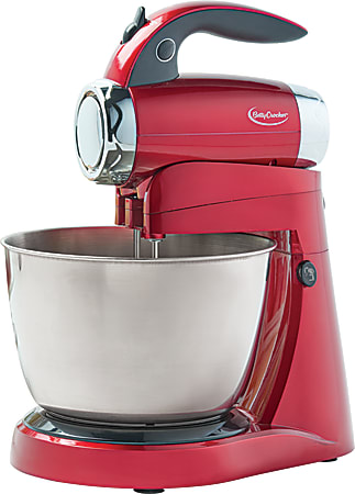 Betty Crocker 2-In-1 7-Speed Power Up Stand Mixer, Red