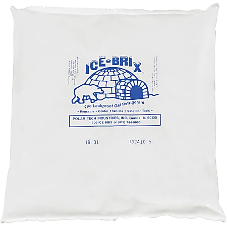 Ice-Brix™ Cold Packs, 32 oz, 8" x 8" x 1 1/2", Box Of 9