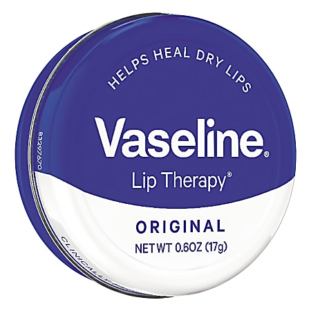Vaseline Lip Therapy Original, 0.6 Oz, Case Of 12 Tins