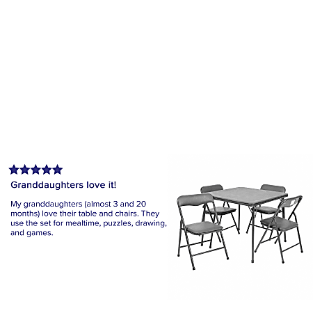Flash furniture kids folding deals table and chair set