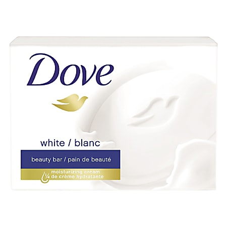 Dove White Beauty Solid Hand Soap, Light Scent, Carton Of 36 Bars