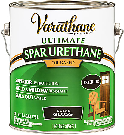 Varathane Ultimate Oil-Based Spar Urethane, 350 VOC, 1 Gallon, Clear Gloss, Pack Of 2 Cans