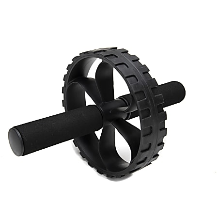 Mind Reader Tire Ab Roller Wheel, 7"H x 11-1/4"W x 7"D, Black