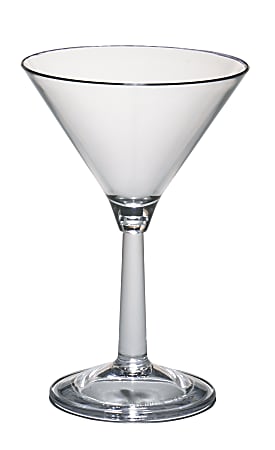 Cambro Aliso Camwear Martini Glasses, 10.5 Oz, Clear, Pack Of 12 Glasses