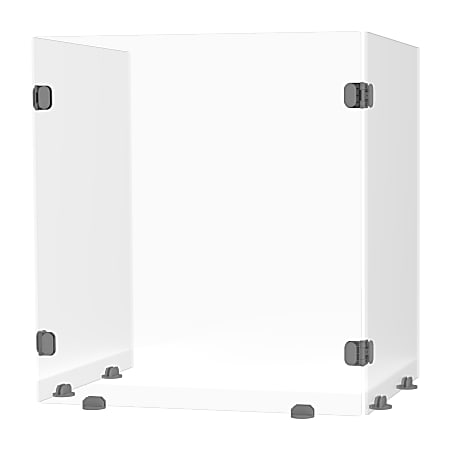 LUX Reclaim Tri-Fold Sneeze Guard, 24"H x 22"W x 16"D, Clear