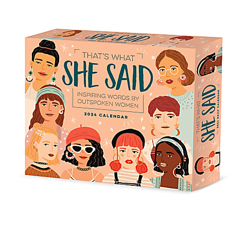 2024 Willow Creek Press Page-A-Day Daily Desk Calendar, 5" x 6", What She Said, January To December