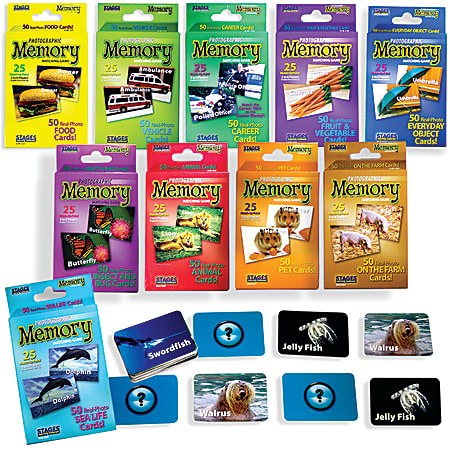 Stages Learning Materials Photographic Memory Matching Games, Set Of 10 Games