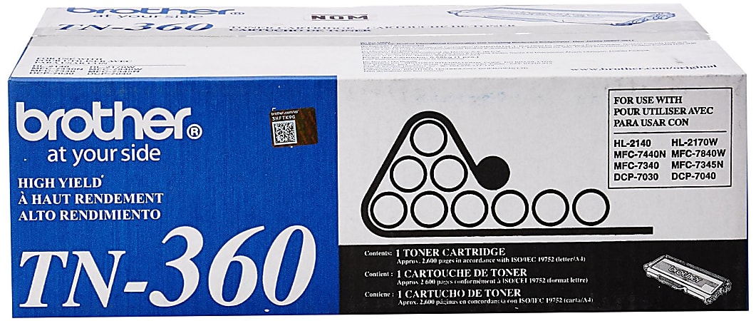 Brother® TN-360 Black Toner Cartridge, TN-360BK