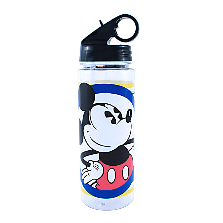 Disney Mickey Mouse Stripes Water Bottle, 20 Oz