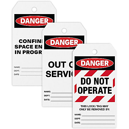 Avery UltraDuty Hazard Warning Tag Kit - 3.25 Avery UltraDuty Hazard Warning Tag Kit - 3.25