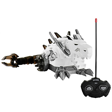 Vivitar Robo RC Monster Dino With 2-Way Remote And Fire Breathing Action, White