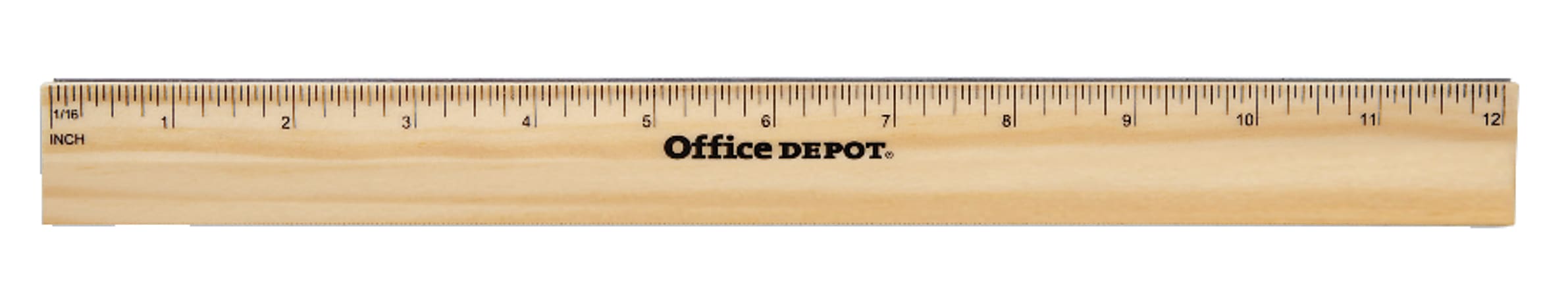 Office Depot® Brand Wood Metal-Edge Ruler, 12"