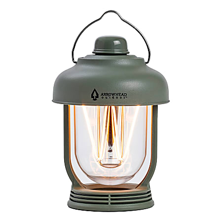 Arrowhead Outdoor™ 280-Lumen Rechargeable LED Camping Lantern With 4 Lighting Modes, 6” x 4”, Green