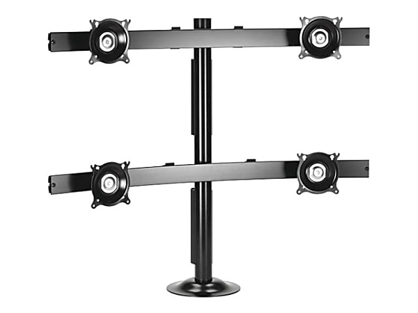 Chief Widescreen Quad Display Desk Mount - For Displays 10-30" - Black - Stand - for quad flat panel - steel - black - desktop