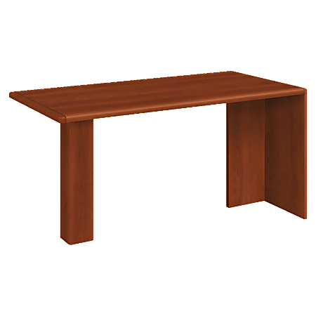 HON® 10700 Series Laminate Peninsula Desk, Cognac