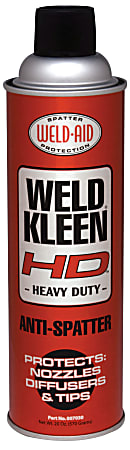 Weld-Aid Weld-Kleen® Heavy-Duty Anti-Spatter Aerosol Can, 20 Oz, Clear, Pack of 6