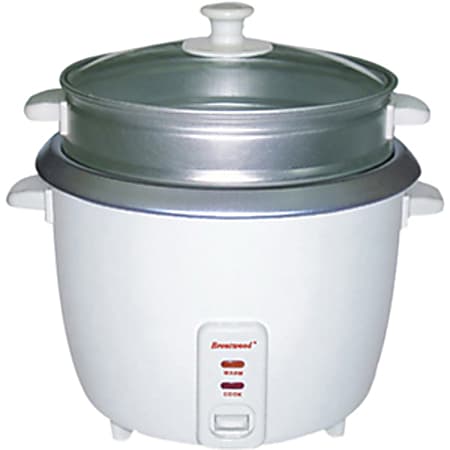 Brentwood® 4-Cup Rice Cooker And Steamer, White