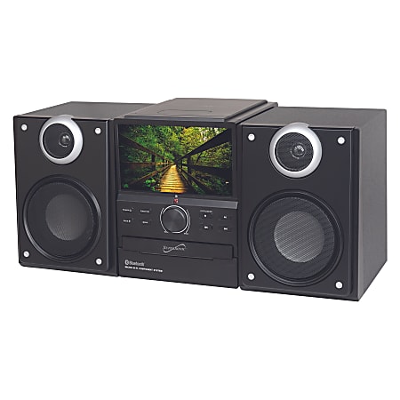 Supersonic Hi-Fi Audio Micro DVD Player System With Bluetooth®, Black