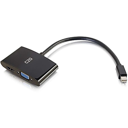 C2G Mini DisplayPort To HDMI or VGA Adapter Converter