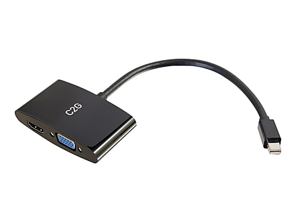 C2G Mini DisplayPort To HDMI or VGA Adapter Converter