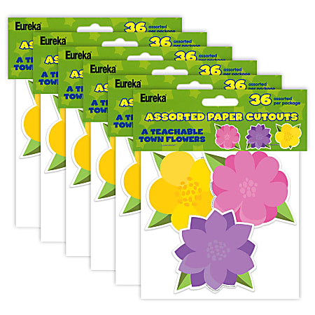 Eureka Paper Cut-Outs, A Teachable Town Flowers, 36