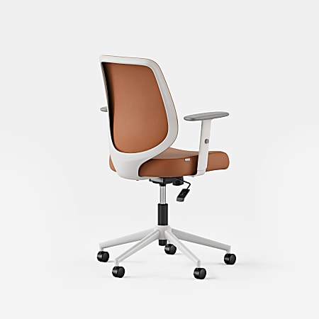 Branch Furniture Daily Ergonomic Vegan Leather Mid Back Task Chair - Main Image