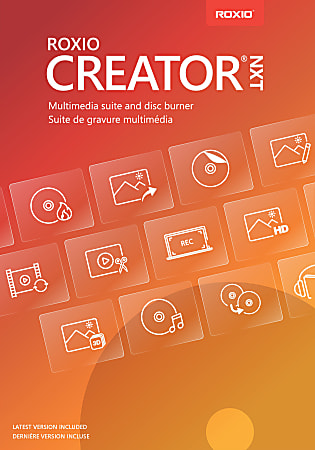 Corel® Roxio Creator NXT AG (9), For Windows®, CD/Product Key