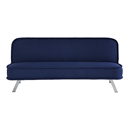 Lifestyle Solutions Turlock Convertible Futon, 66.1"W x 33.1"D x 29"H, Navy