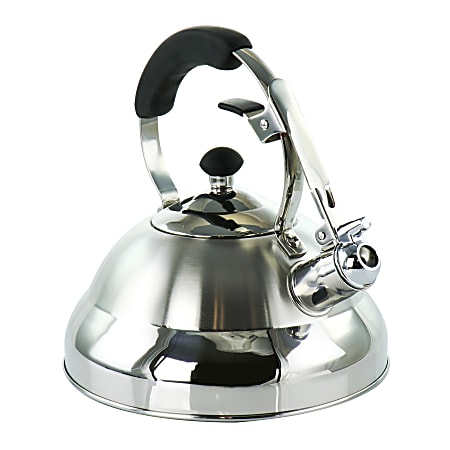 MegaChef 2.7 Quart Stovetop Kettle in Brushed Silver
