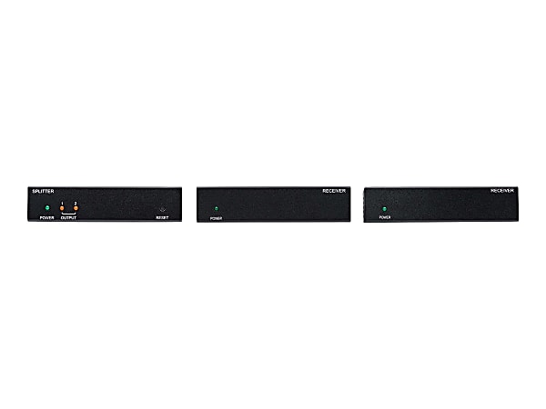 Tripp Lite HDMI Over Cat6 Extender Splitter Kit w/ PoC 2-Port 4K, 4:4:4, HDR, TAA - 1 Input Device - 2 Output Device - B1270022H2