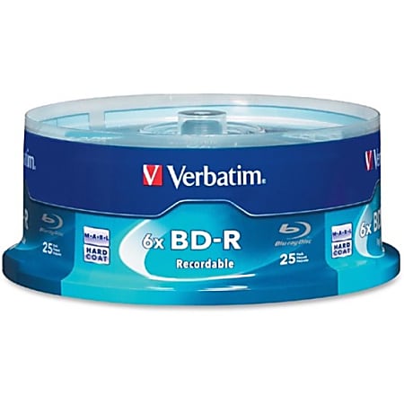 Verbatim BD R 25GB 16X Disc Spindle Box Of 25 - Office Depot