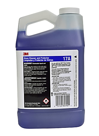 3M™ Flow Control Glass Cleaner Protector Concentrate, 64 Oz, Blue, Pack Of 4